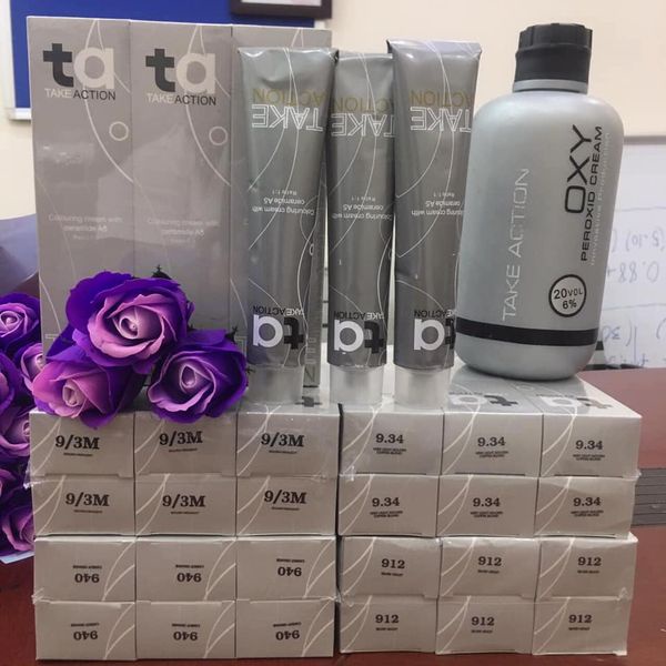 Oxy Pha Thuốc Nhuộm Tóc Take Action Chính Hãng Không Sót Da Đầu Chai 1000ML