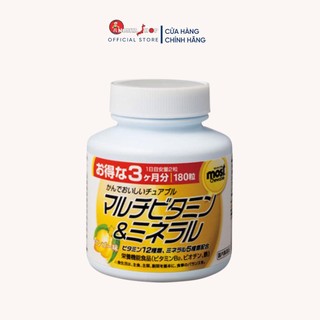 Viên nhai bổ sung Vitamin và khoáng chất Orihiro Most Chewable 180 viên