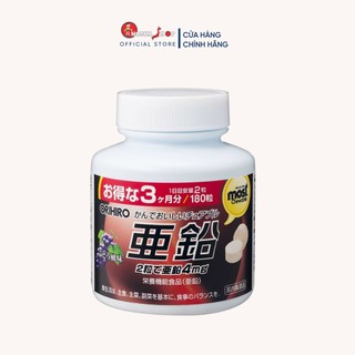 Viên nhai bổ sung Kẽm Orihiro Most Chewable 180 viên