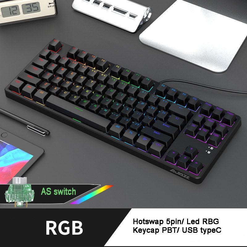Bàn Phím cơ AJAZZ AK873 có Hotswap Led RGB 2023