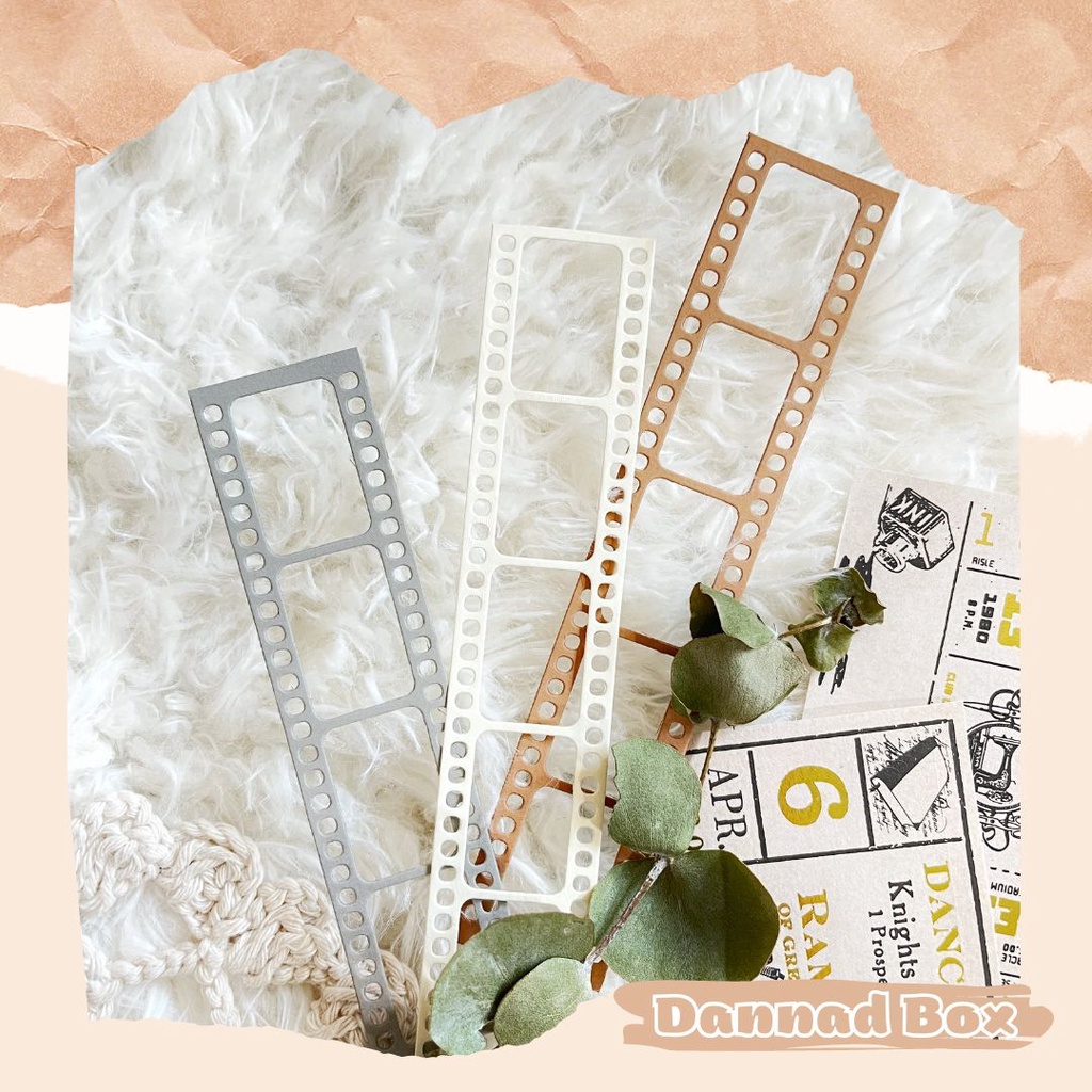 Set 5 Frame Film Diecut Paper Cutting Nhiều Màu Trang Trí Journal