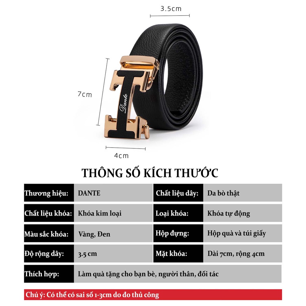 Thắt lưng nam chữ H da bò thật cao cấp kengshop-057009