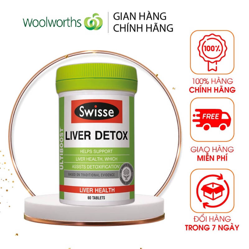 Viên uống hỗ trợ thải độc gan Swisse Liver Detox 120 viên của Úc