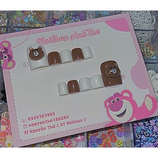 Nailbox thiết kế - Nailbox chân gấu nâu