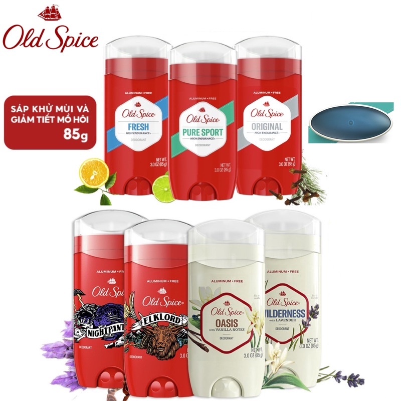 Lăn Khử Mùi Old Spice USA 85g/73g (Nhiều Mùi Hương)