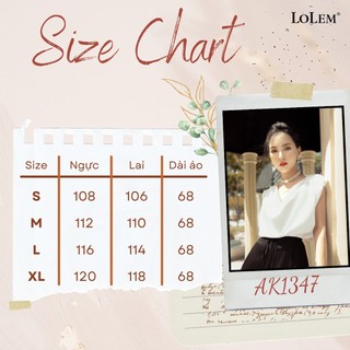 Áo lụa tay hến LOLEM AK1347 thiết kế cổ đổ chất lụa nhẹ và thoáng mát