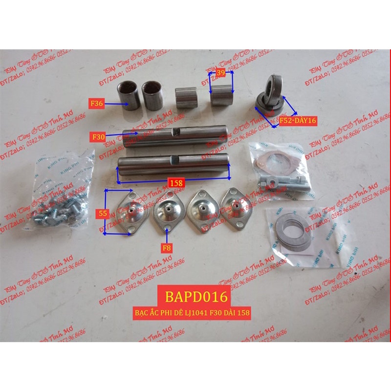 Trục đứng/ bạc ắc phi dê LJ1041 F30 dài 158