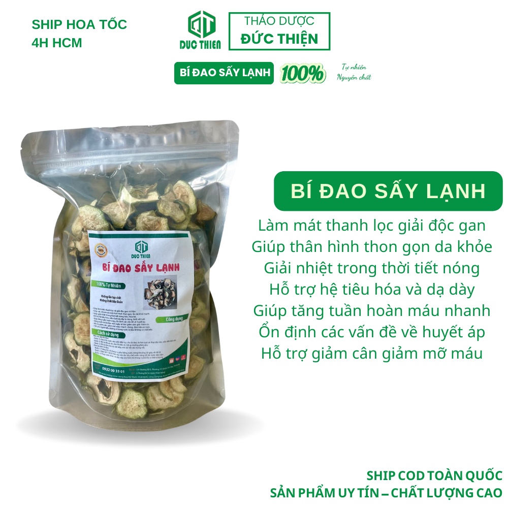 250g, 500g Bí Đao Sấy Lạnh Loại 1 Đức Thiện (Khô, Sạch, Thơm) - Giảm Cân, Thanh Lọc Cơ Thể, Nấu Nước Sâm, Mát Gan