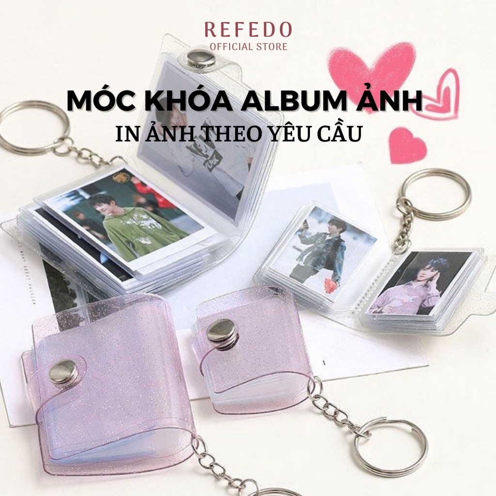 Móc khóa album ảnh và in ảnh theo yêu cầu mini 2 inch REFEDO quà tặng bạn gái bạn trai người yêu xinh xắn