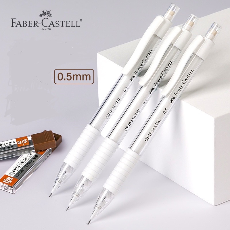 Bút chì kim Faber Castell Grip Matic ngòi 0.5mm màu trắng
