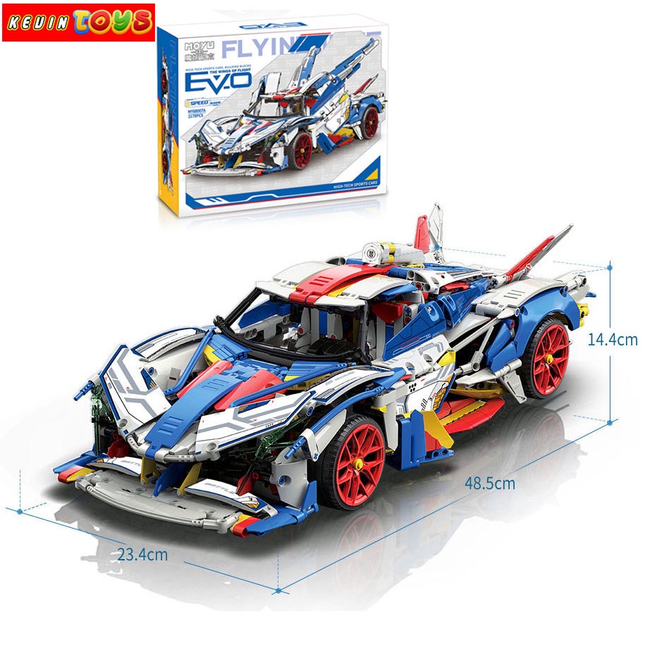 Đồ Chơi Lắp Ráp Xếp Hình Mô Hình Siêu Xe Pagani Huayra Roadster Điều Khiển Từ Xa RC No.MY88007A Với 2178 PCS