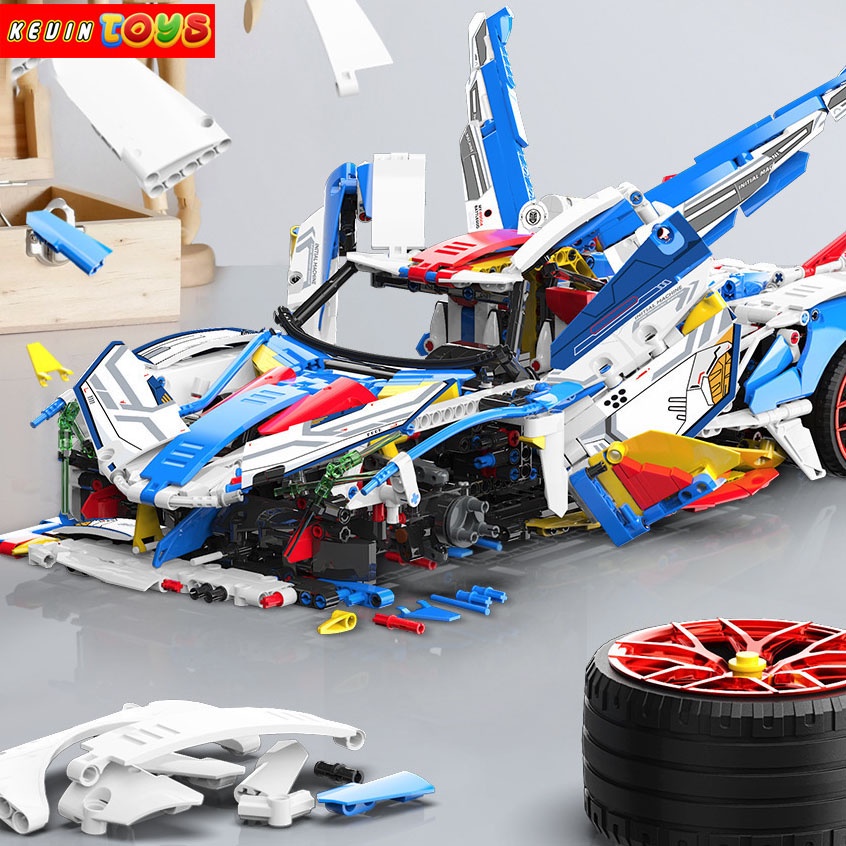 Đồ Chơi Lắp Ráp Xếp Hình Mô Hình Siêu Xe Pagani Huayra Roadster Điều Khiển Từ Xa RC No.MY88007A Với 2178 PCS
