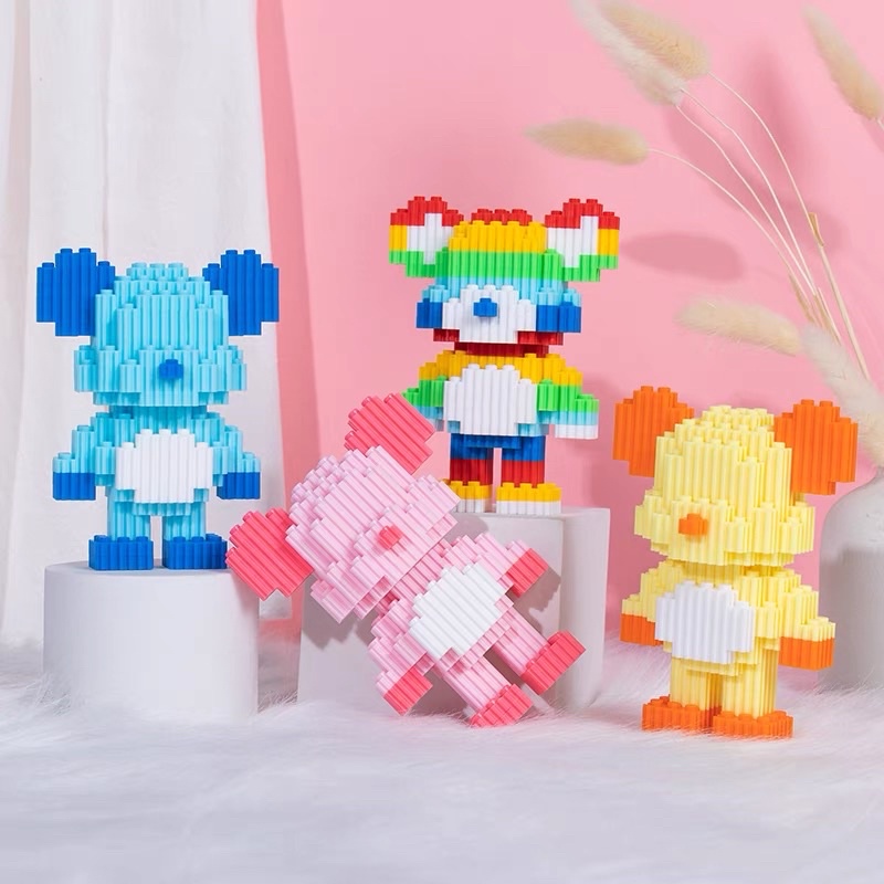 Bộ Đồ Chơi Lắp Ráp Le.go Hình Chú Gấu Nhỏ Dễ Thương，MINI BỘ ĐỒ CHƠI LẮP RÁP CON GẤU CHO TRẺ TRÍ TUỆ