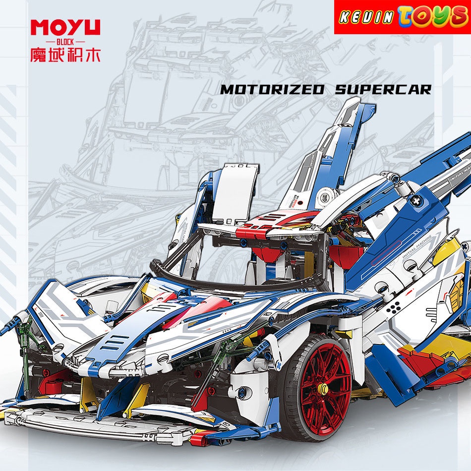 Đồ Chơi Lắp Ráp Xếp Hình Mô Hình Siêu Xe Pagani Huayra Roadster Điều Khiển Từ Xa RC No.MY88007A Với 2178 PCS