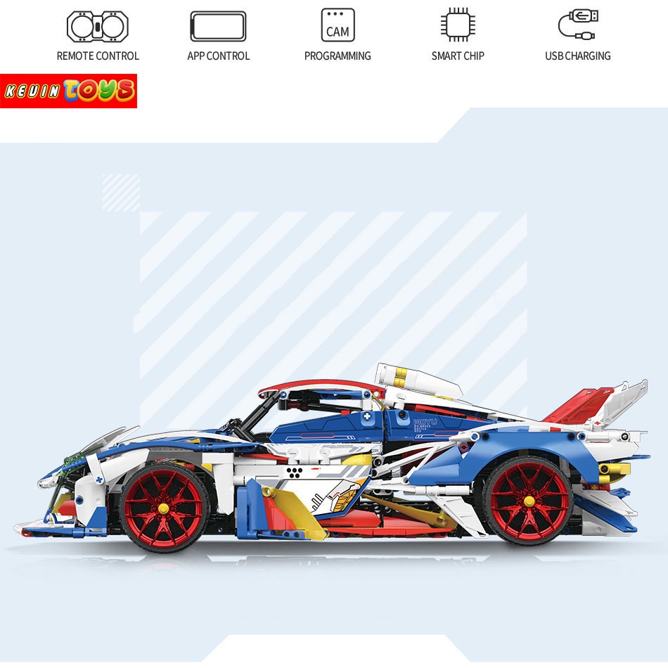 Đồ Chơi Lắp Ráp Xếp Hình Mô Hình Siêu Xe Pagani Huayra Roadster Điều Khiển Từ Xa RC No.MY88007A Với 2178 PCS