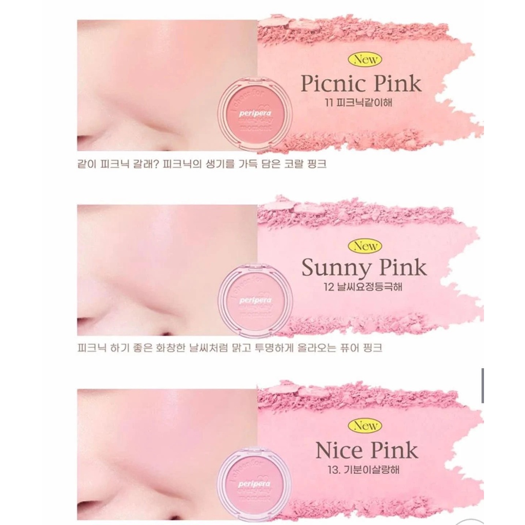 Phấn Má Hồng Peripera Pure Blushed Sunshine Cheek Đủ Màu
