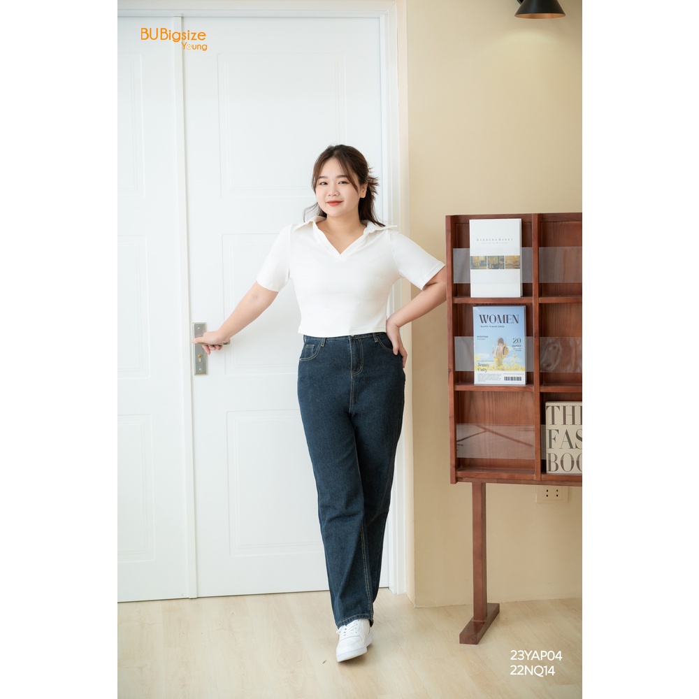 Áo polo cổ V BIGSIZE (55kg đến 95kg) - 23YAP04 - [BU Bigsize Young]