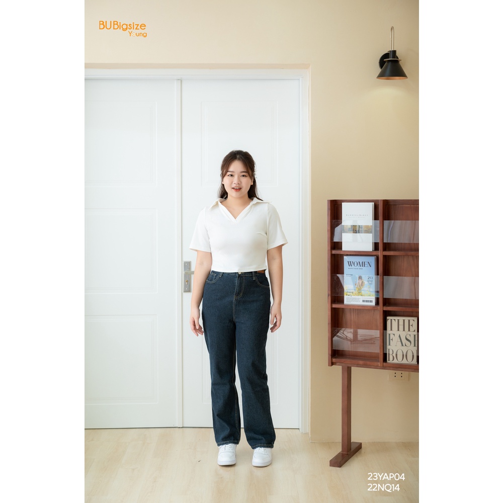 Áo polo cổ V BIGSIZE (55kg đến 95kg) - 23YAP04 - [BU Bigsize Young]