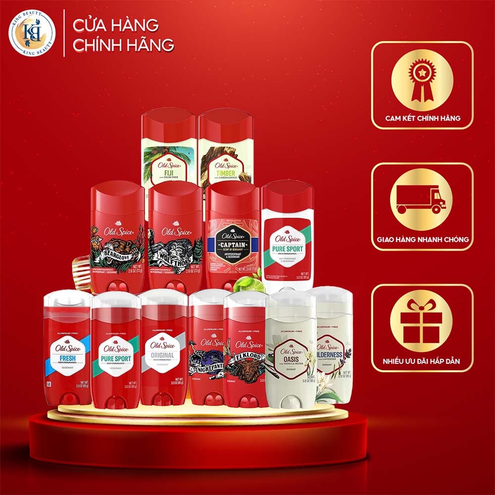 Lăn Khử Mùi Old Spice USA 85g/73g (Nhiều Mùi Hương)