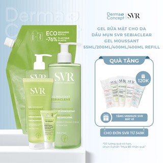 Gel rửa mặt cho da dầu mụn svr sebiaclear gel moussant 55ml/ 200ml/ 400ml