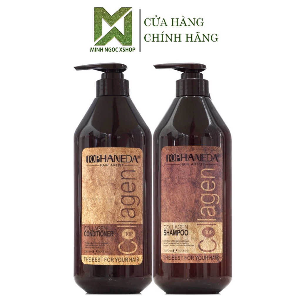 Dầu gội xả phục hồi siêu mượt Top Haneda Collagen 785ML chính hãng