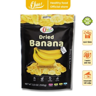 Chuối sấy giòn nguyên miếng Ohoo 100g