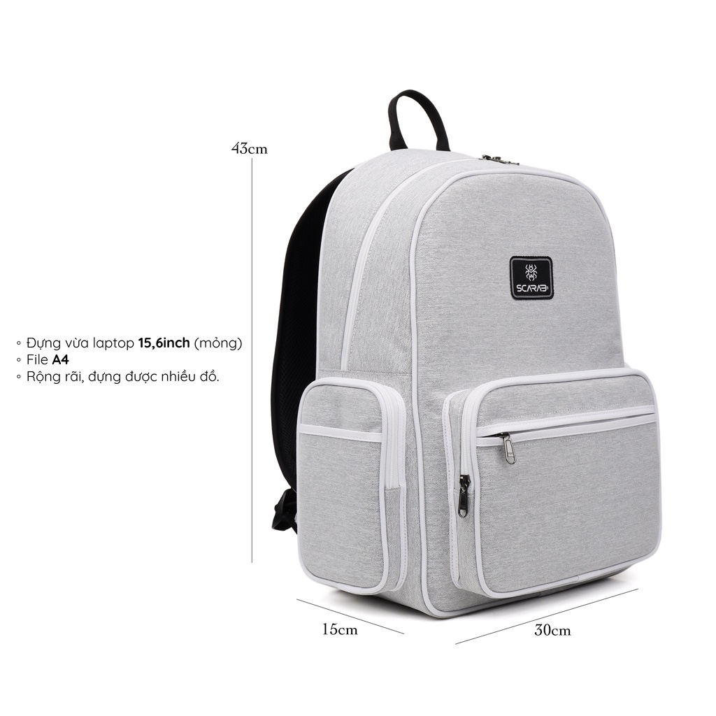 Scarab Estate Backpack Unisex - Balo Thời Trang, Đựng Vừa Laptop 15,6inch(mỏng)