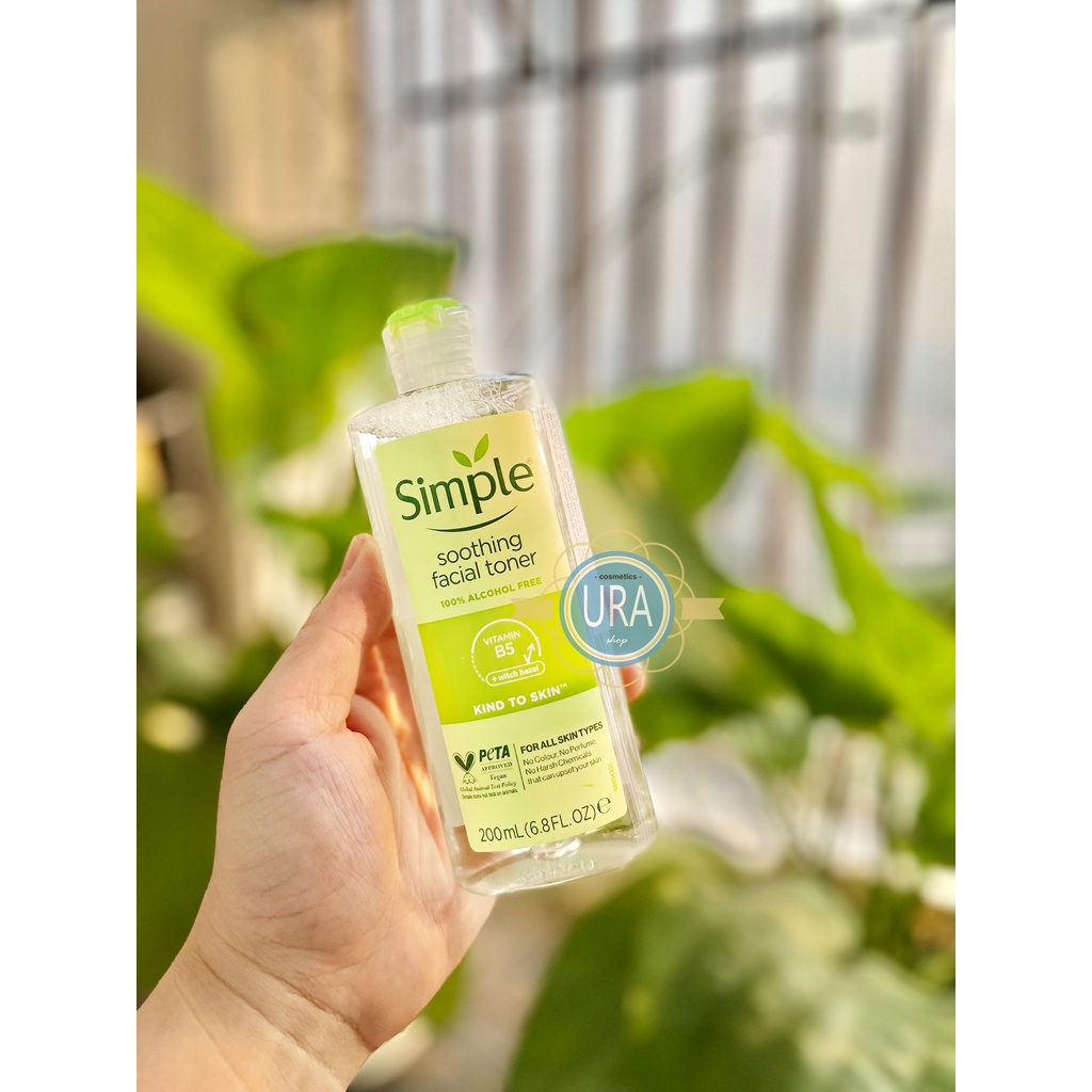 Nước hoa hồng Simple Smoothing Facial Toner - Toner Simple cho da mụn nhạy cảm