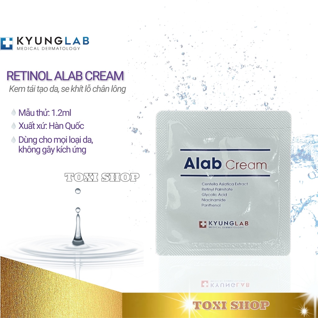 Retinol Kyung Lab, kem dưỡng da Alab Cream gói dùng thử Sample lẻ 1 gói 1.2ml