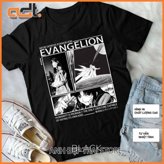 Áo thun Neon Genesis Evangelion anime màu đen cực chất giá rẻ