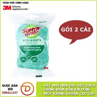 Gói 2 miếng rửa chén hạt nổi siêu sạch Scotch-Brite 3M CR-HNSS-G2