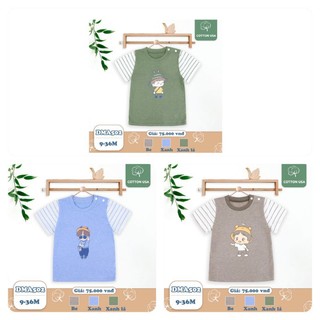(6-36M) Áo cộc tay cổ tròn vải sợi tre (bamboo) - DOKMA