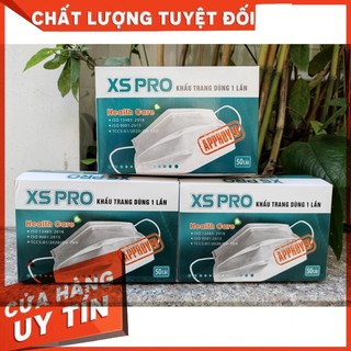 Hộp 50 Khẩu Trang Y Tế XS PRO 4 Lớp Màu Trắng