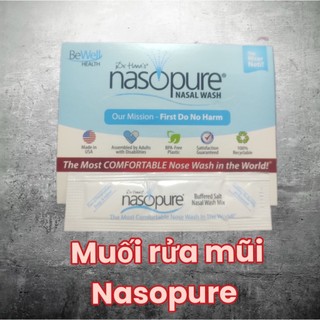 Muối rửa mũi xoang Nasopure - Nhập Khẩu Mỹ - giảm nghẹt mũi,viêm mũi dị ứng, viêm xoang hiệu quả