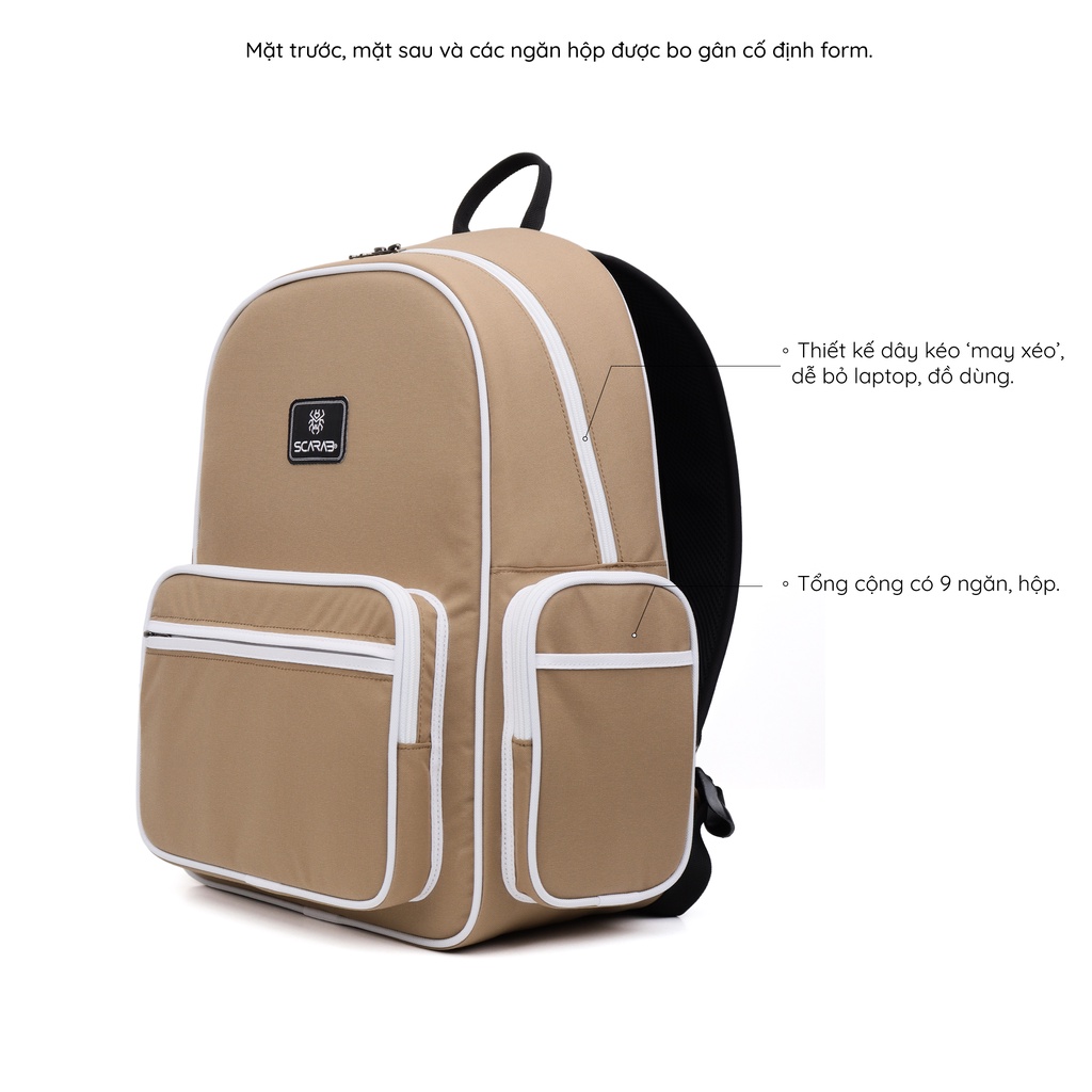 Scarab Estate Backpack Unisex - Balo Thời Trang, Đựng Vừa Laptop 15,6inch(mỏng)