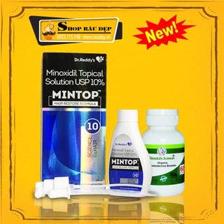  Combo - Hỗ Trợ Râu Tóc Mọc Nhanh Mintop + DHT Organic