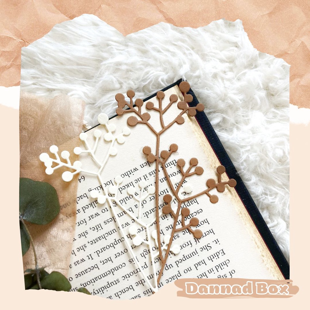 Set 5 Diecut Paper Cutting Hoa Mini Mix Nhiều Màu Làm Scrapbook
