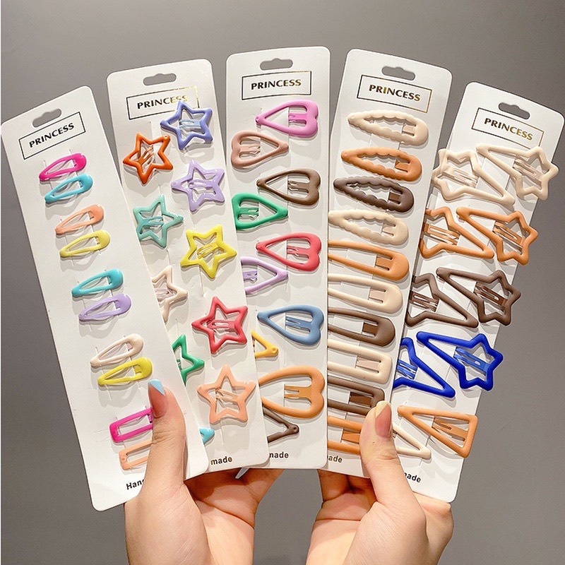 Set Kẹp Tóc 3 chi tieet Mini Nhiều Màu Xinh Xắn Thời Trang Hàn Quốc Cho Bé Gái