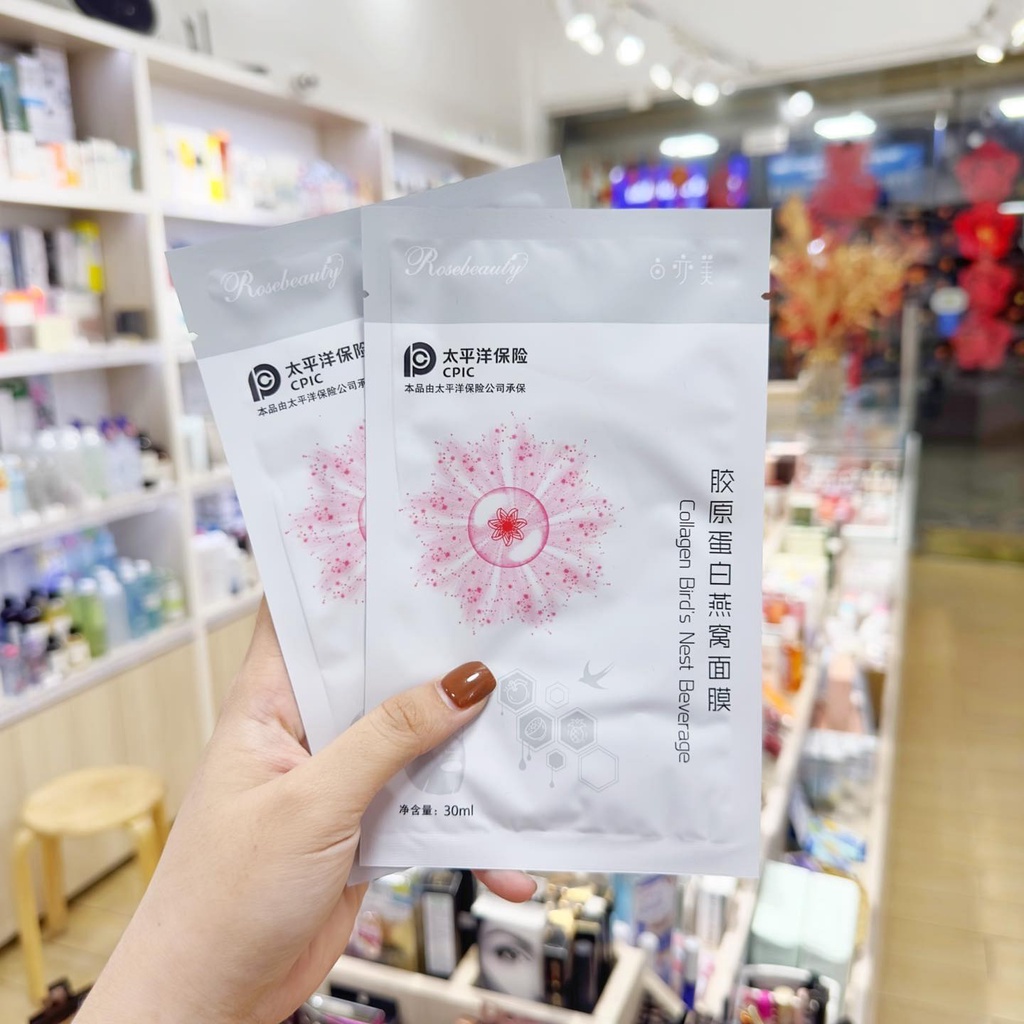 Mặt Nạ Yến Collagen Rose Beauty