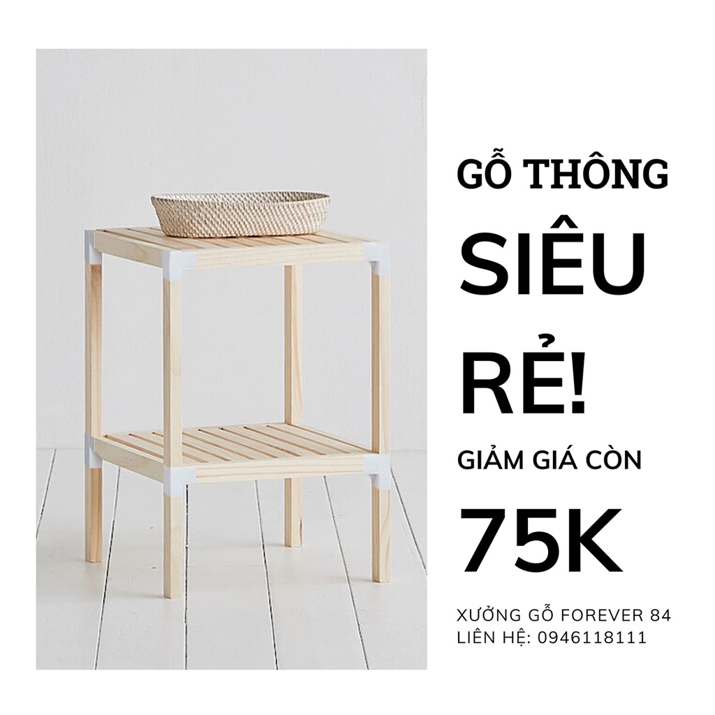 Kệ Gỗ Đa Năng Đầu Giường - Kệ Đầu Giường Để Sách 35x35x45CM - HOÀN TIỀN 100% NẾU KHÁCH KHÔNG HÀI LÒNG