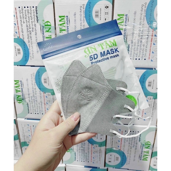 HỘP 100 CÁI KHẨU TRANG 5D AN TÂM   AN TÂM 5D MASK