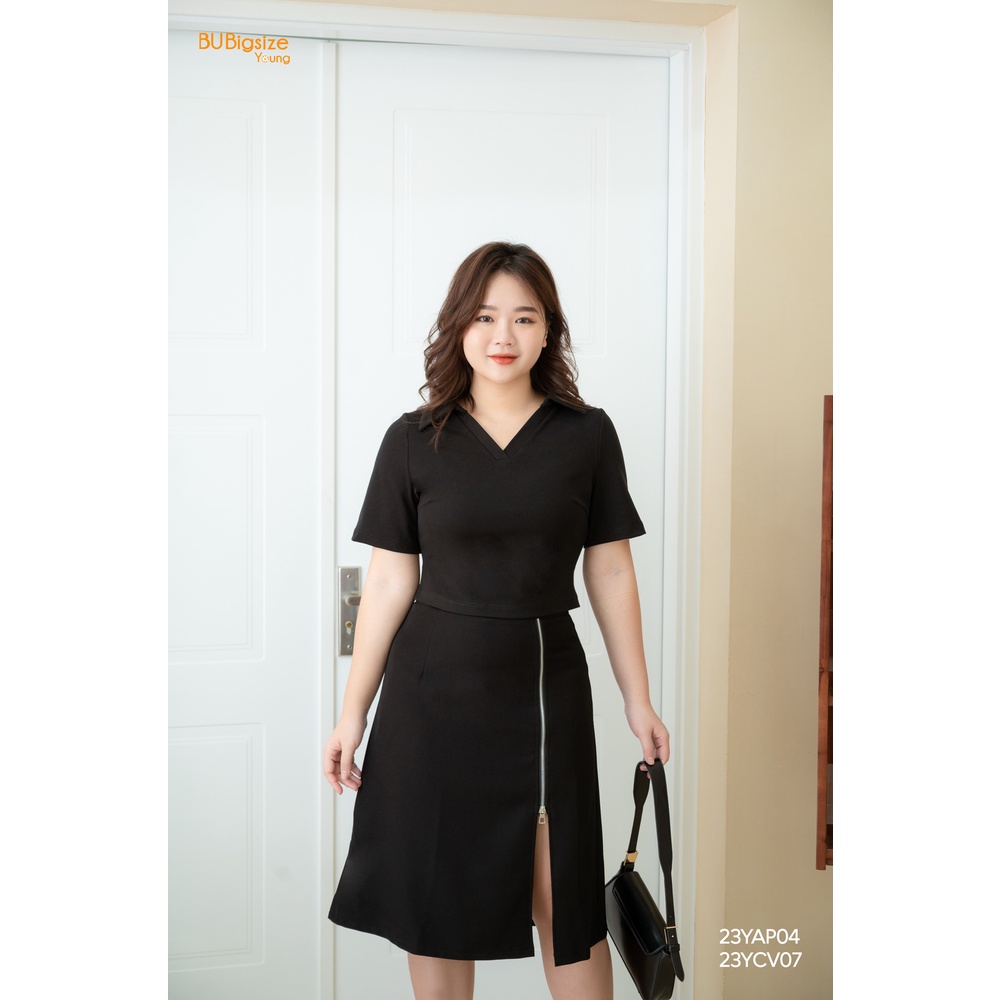 Chân váy dài khoá xẻ BIGSIZE (55kg đến 95kg) - 23YCV07 - [BU Bigsize Young]