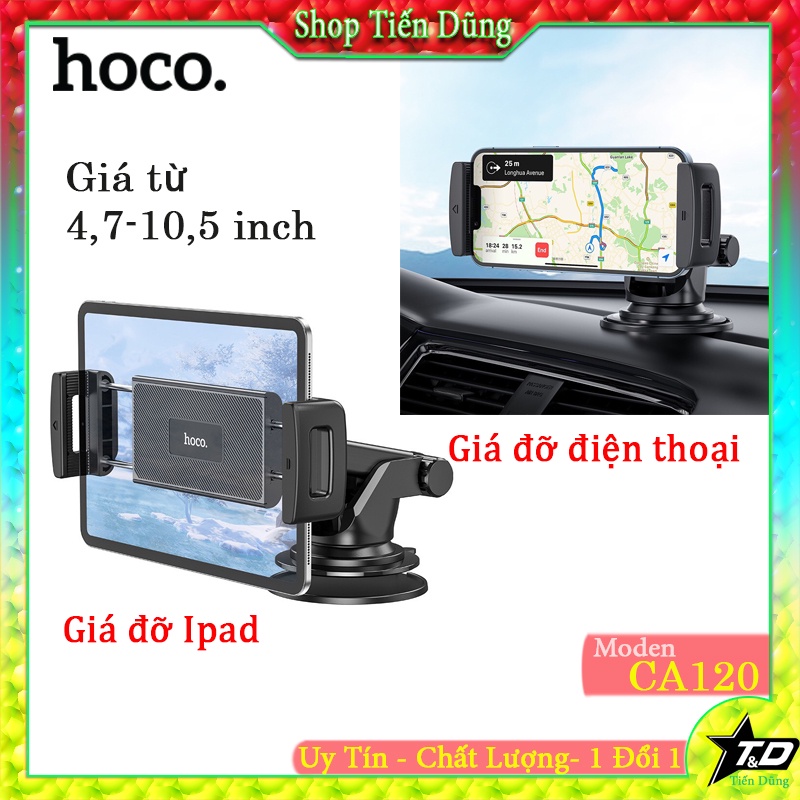 Giá đỡ điện thoại ipad máy tính bảng Ô tô Hoco CA120 gán táp lô - Giá đỡ điện thoại trên xe hơi CA120 giữ chắc trên các