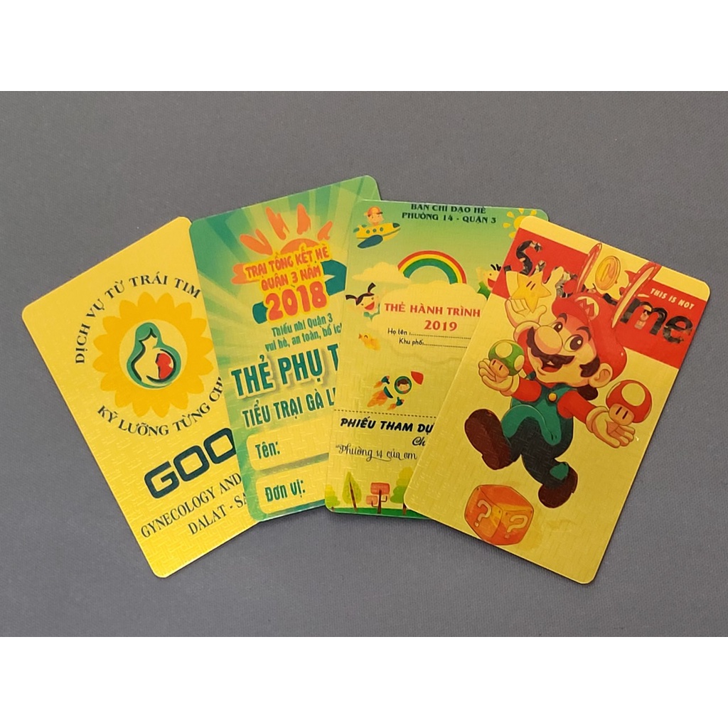 PHÔI THẺ NHỰA  IN LÕI- PVC CARD GOLD , XẤP  10 BỘ A4