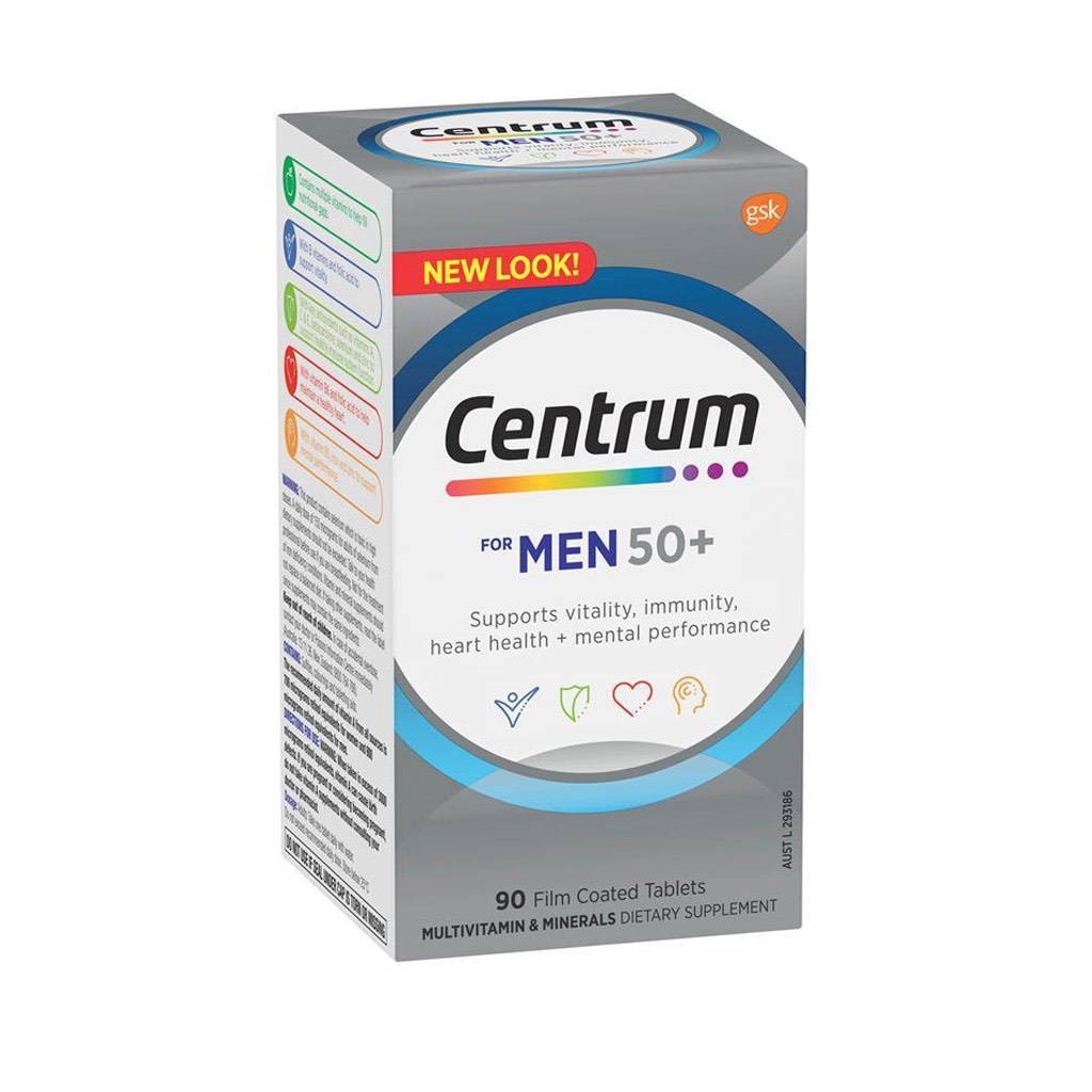 Vitamin tổng hợp CENTRUM MEN  LỌ 90 viên, chuẩn úc