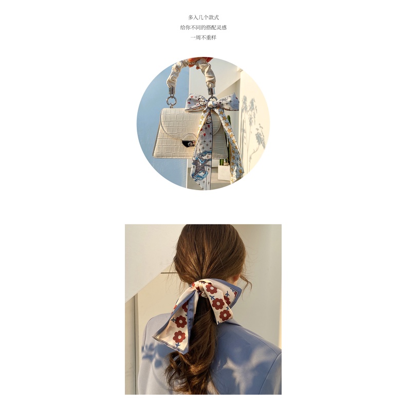 Khăn bản nhỏ vạt chéo 5x90 màu đen trắng họa tiết ngôi sao BNVC 004 Thythy Store