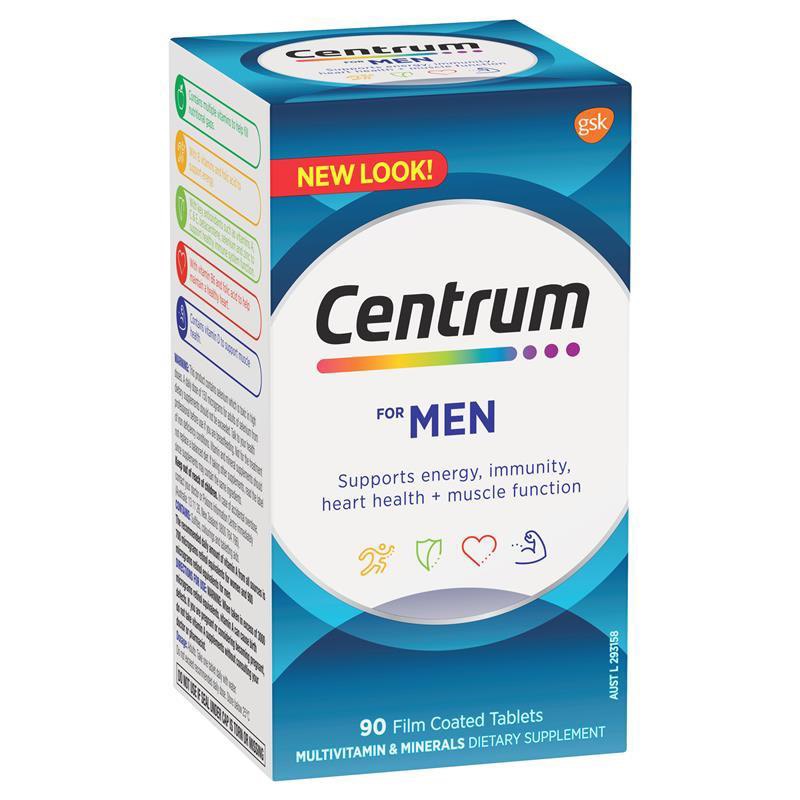 Vitamin tổng hợp CENTRUM MEN  LỌ 90 viên, chuẩn úc