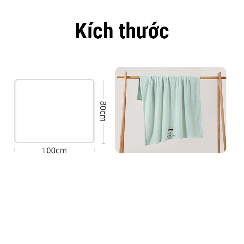 Khăn tắm cho bé sợi lông tuyết siêu mềm mịn, thấm hút nước tốt, phù hợp cho bé sơ sinh, dùng làm khăn tắm chăn quấn