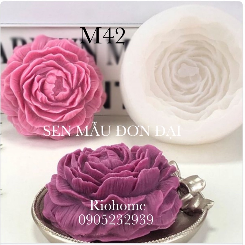 KHUÔN SILICON 3D HOA SEN MẪU ĐƠN ĐẠI