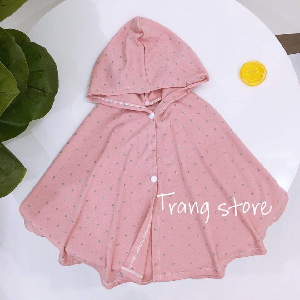 Áo Choàng Chống Nắng Cho Bé Gái,Trai Mẫu Cánh Dơi Chống Tia UV Chất Liệu Cotton Mềm Mịn Ponchoni Bé0 Tháng-6Tuổi-Minium